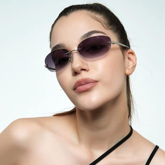 Retro Oval Sunglasses Unisex UV400 Protection Vintage 90s Streetwear